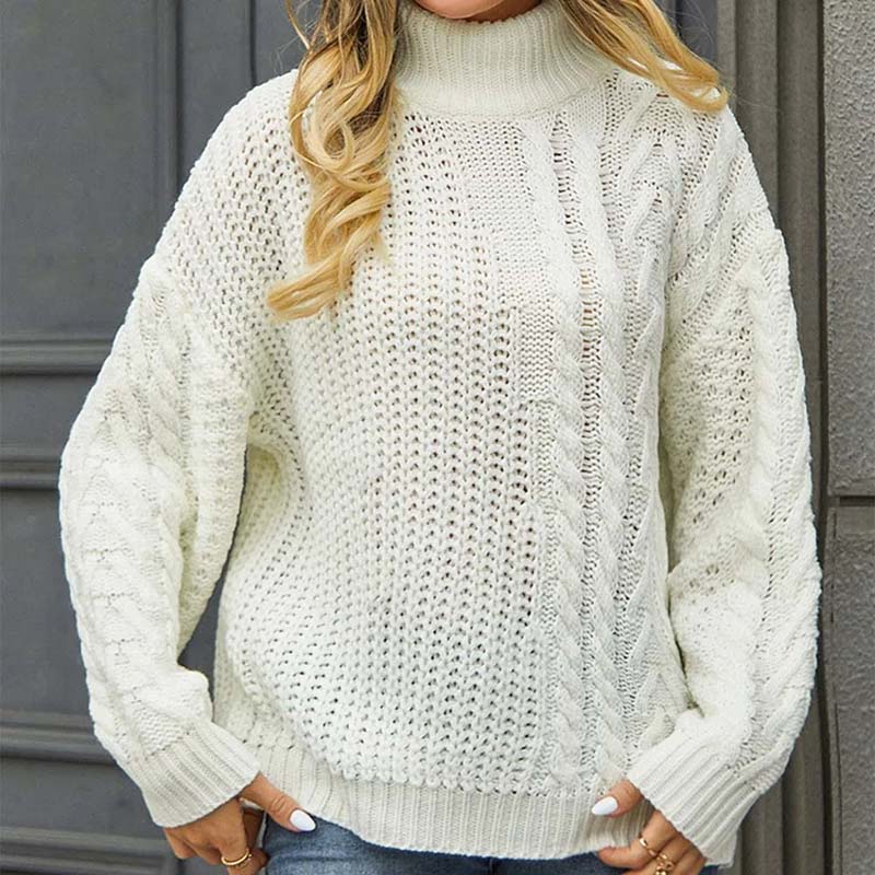 EB | Zopfmuster Strickpullover im Klassischen Design