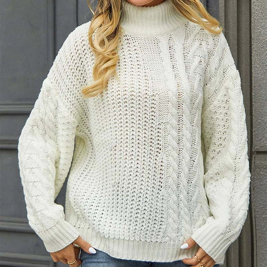 EB | Zopfmuster Strickpullover im Klassischen Design