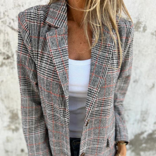EB | Karierter Blazer Im Übergroße Look