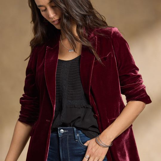 EB | Gestickte Samt-Herbstjacke