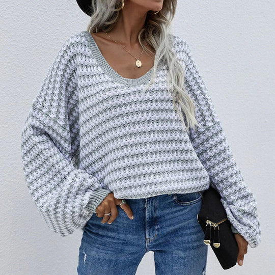 EB | Gestreifter Strickpullover Für Modische Looks