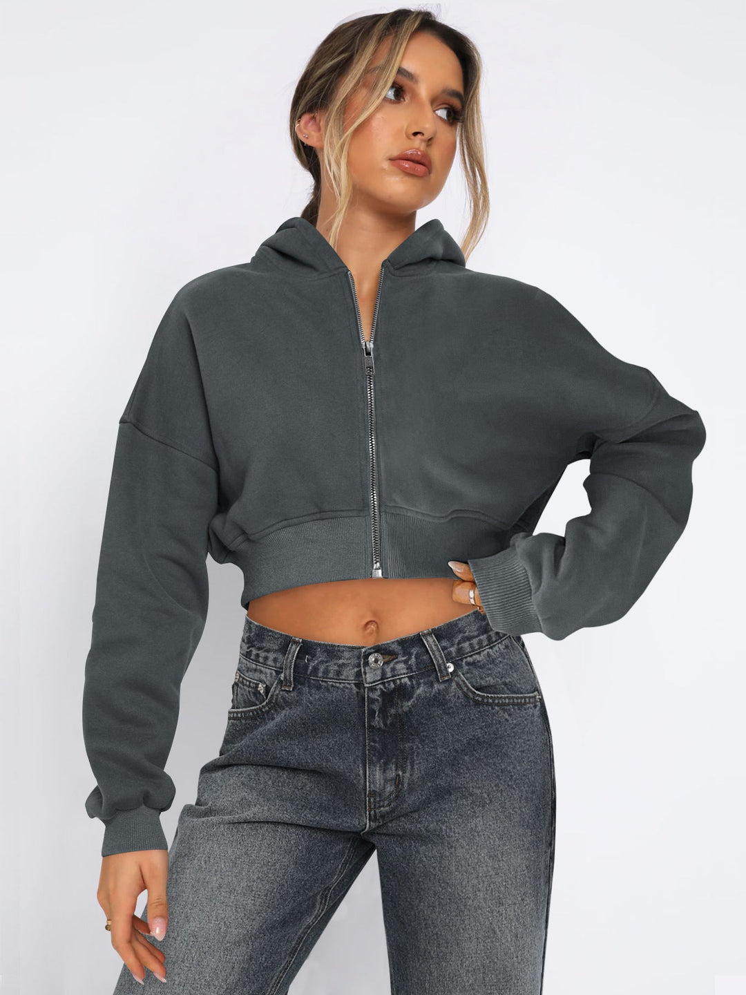 EB | Fleece-Hoodie mit Reißverschluss
