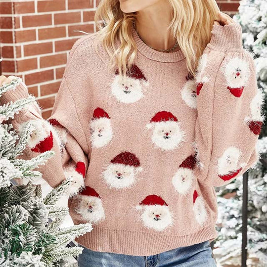 EB | Weihnachtlicher Strickpullover mit Rentiermotiv