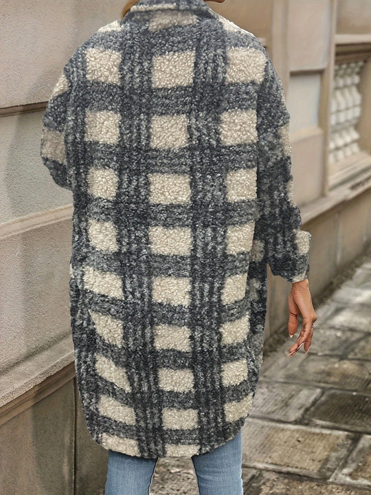 EB | Langarmige Jacke Aus Teddyfleece Acryl Warm und Trendy