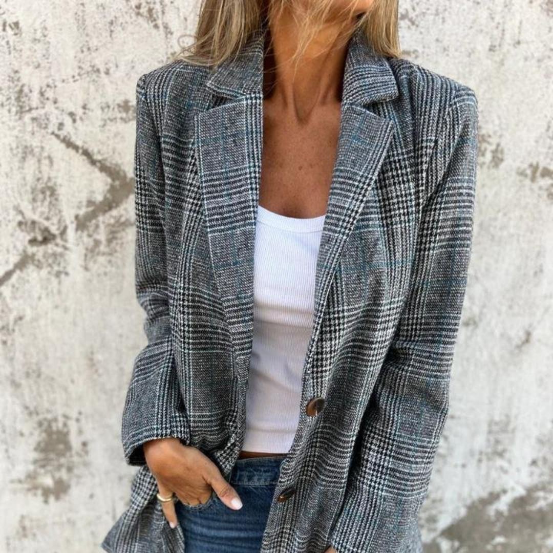 EB | Karierter Blazer Im Übergroße Look