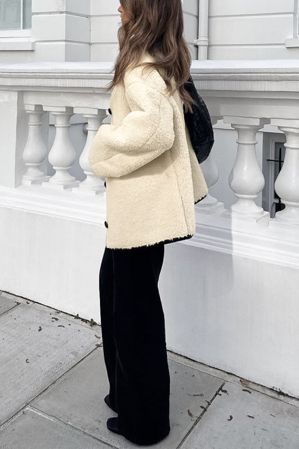 EB | Patchwork Rundhals Warme Lockere Jacke