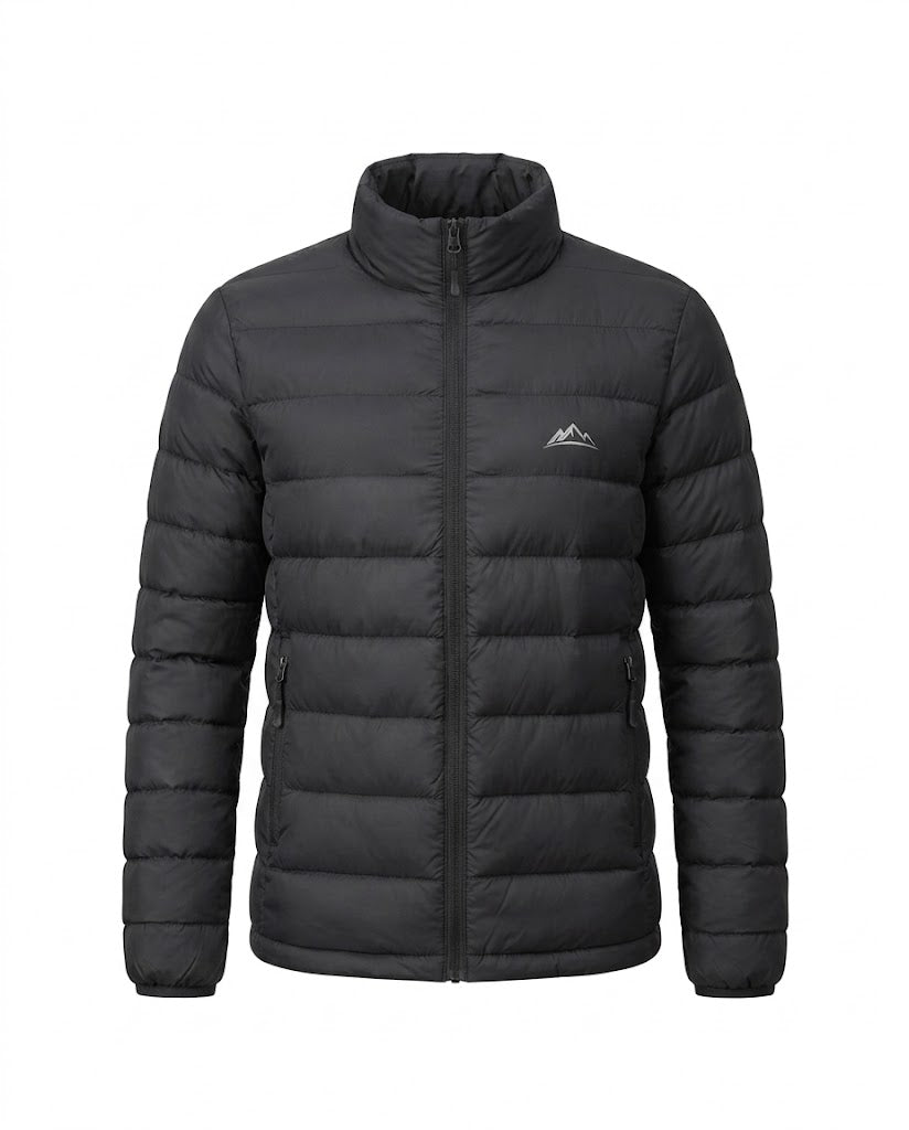 Damen nan leichte packbare Kurz-Steppjacke mit hohem Stehkragen und Reißverschlusstaschen EB