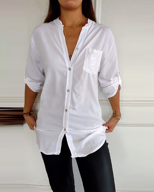 EB | Stilvolle Bluse mit Glimmer Nicht Spezifiziert Elegant und Strahlend