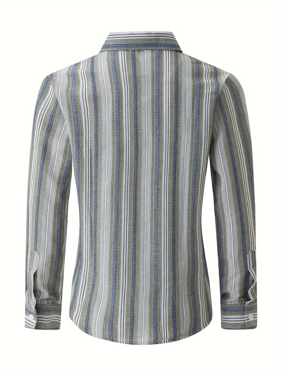 EB | Gestreiftes Baumwoll Leinen Herrenhemd für Entspannte Looks