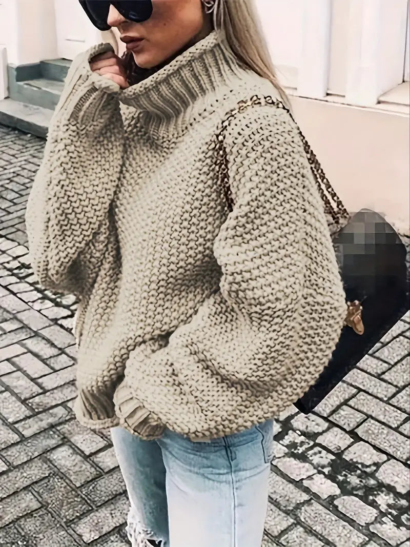EB | Einfarbiger Rollkragenpullover