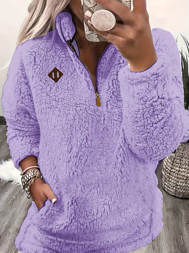 EB | Leichtgewicht Fleece-pullover mit Reißverschluss Polyester Warm und Bequem