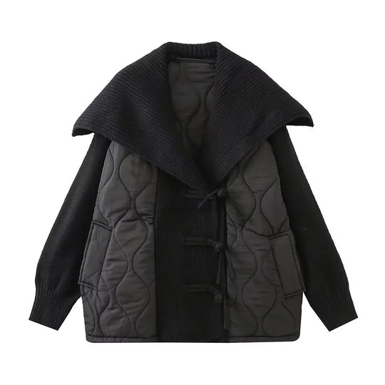 EB | Oversized Damenjacke mit Lässigem Marinekragen