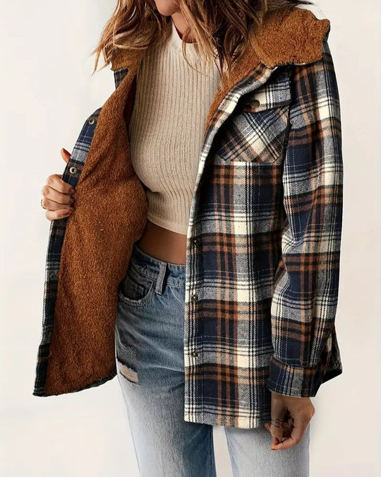EB | Kariertes Jacket mit Sherpa Futter