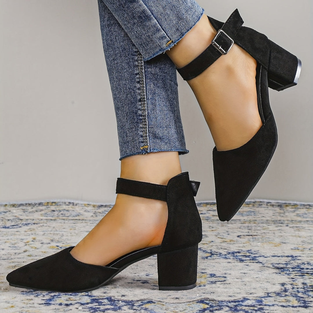 EB | Damen Sandalen mit Blockabsatz Schnürung, mit Knöchelriemen, Elegant