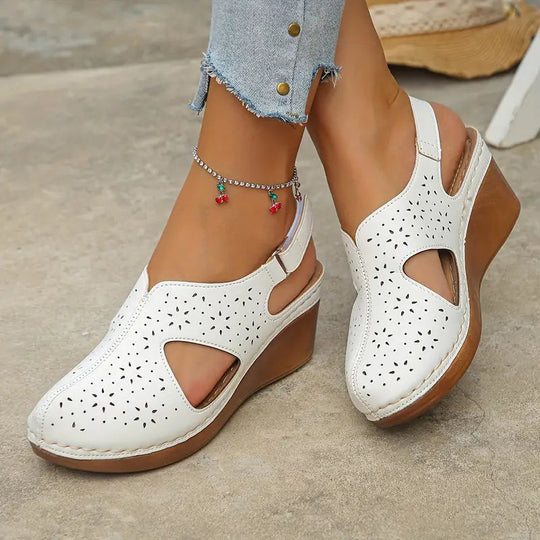 Modische Damen-Sandalen, Keilabsatz & chic EB EB