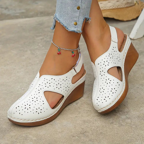 Modische Damen-Sandalen, Keilabsatz & chic EB EB