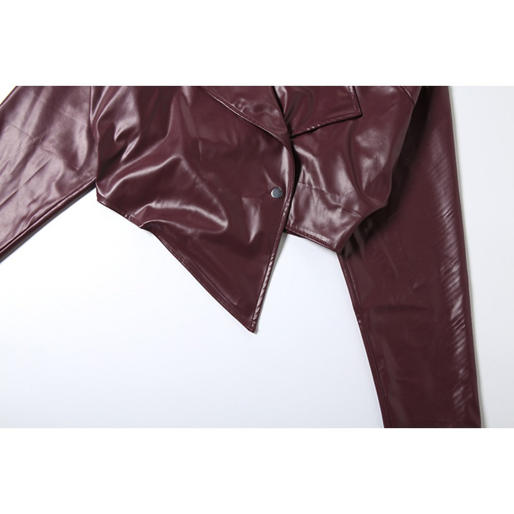 EB | Kunstleder Cropped Jack für Damen