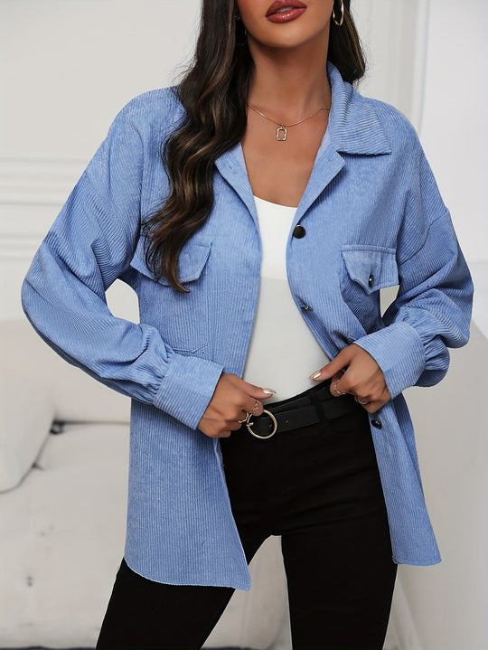 EB | Weiche Cordjacke Polyester/baumwolle Stilvoller Komfort