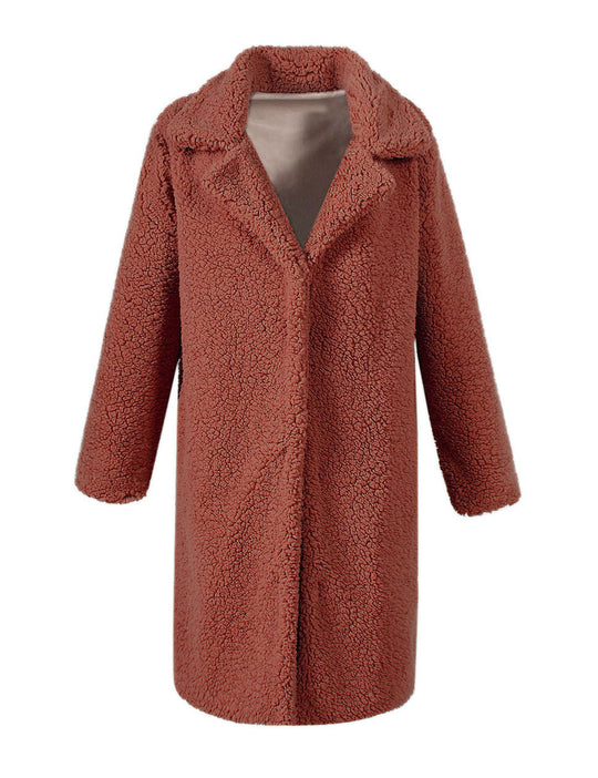 Damen Kuscheliger Teddy-Mantel EB