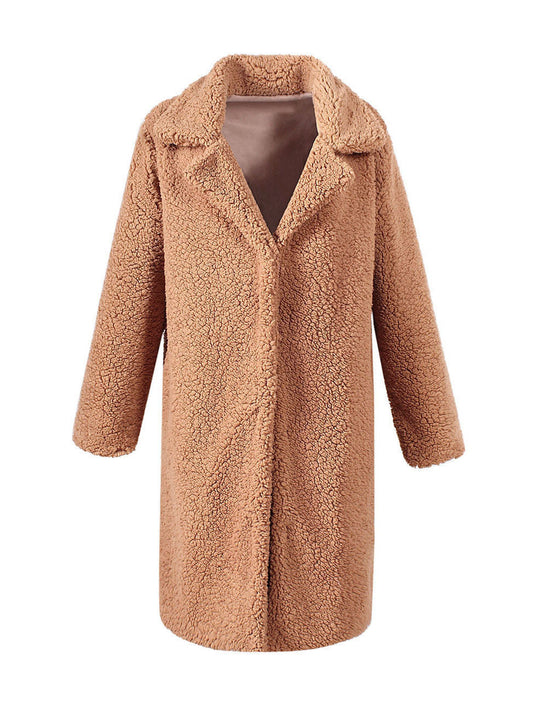 Damen Kuscheliger Teddy-Mantel EB