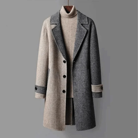 EB | Lange Strick Trench Mantel - Winter