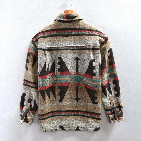 EB | Südwestlicher Aztec-Druck Shirtjacke