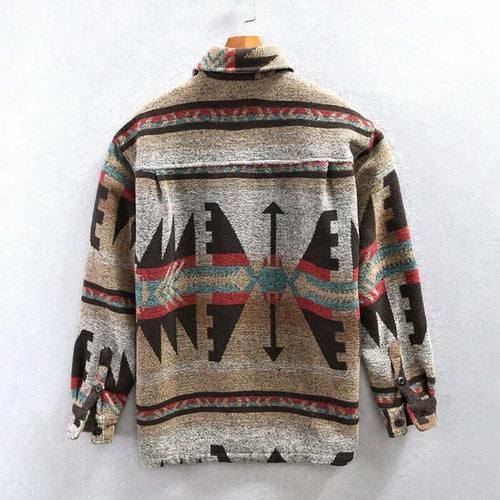 EB | Südwestlicher Aztec-Druck Shirtjacke