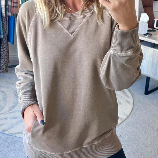 EB | Gerippter Pullover mit Taschen