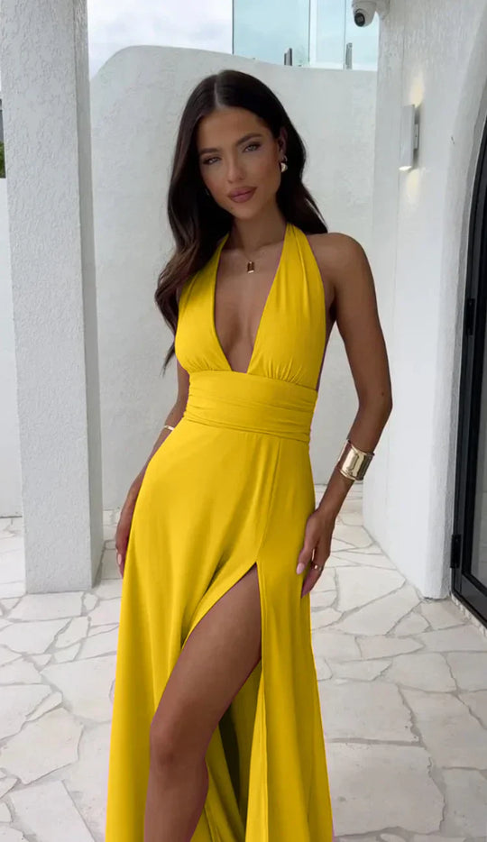 EB | Sexy Tiefes V-Ausschnitt-Kleid