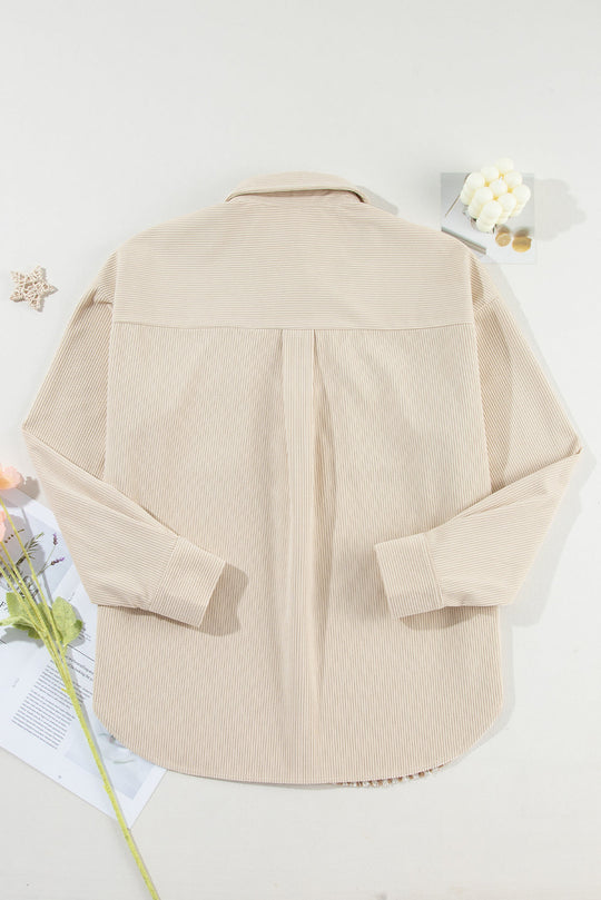 EB | Hundezahn Muster Hemdjacke Baumwollmischung Trendy und Komfortabel