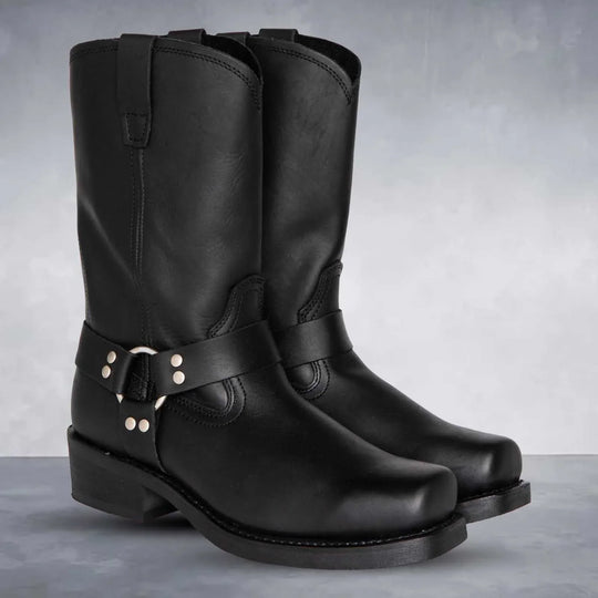 Retro-Cowboystiefel aus Leder EB