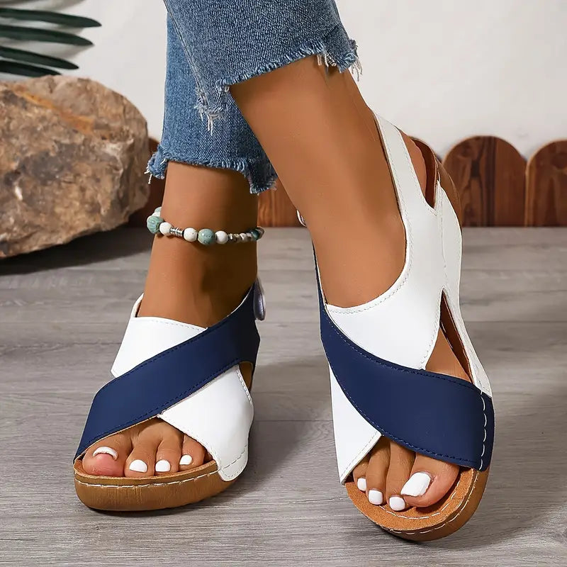EB | Damenschuhe mit Kontrastierendem Keilabsatz