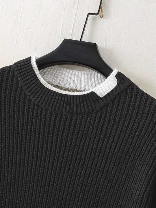EB | Überdimensionierter Strickpullover Acryl Lässig und Warm