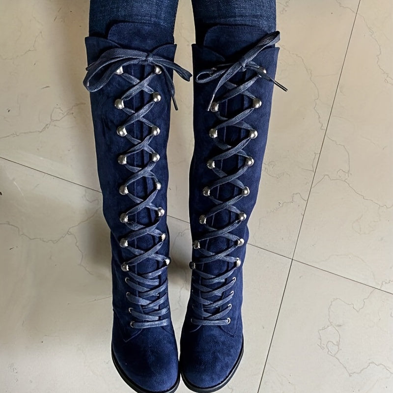 EB – kniehohe, bequeme lange Winterstiefel für Damen