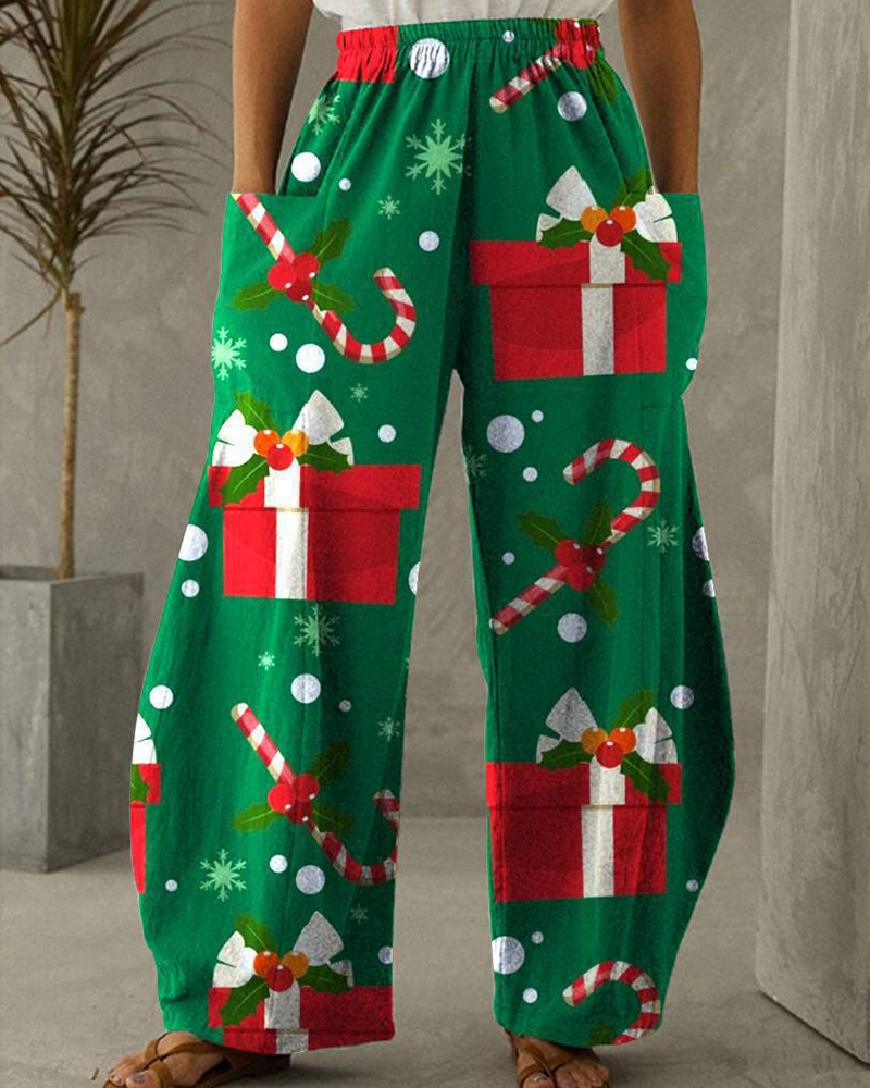 EB | Weihnachtsdruck Freizeit Hose