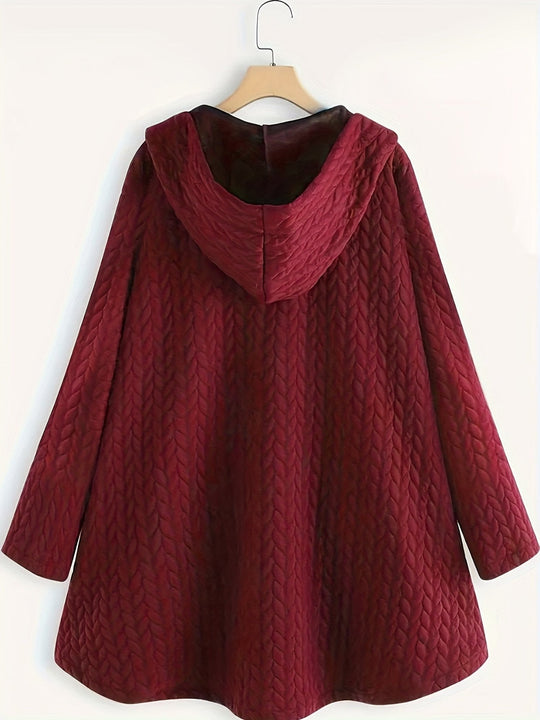 EB | Lange Winterjacke mit Kapuze für Damen Ideal für Die Kalte Jahreszeit