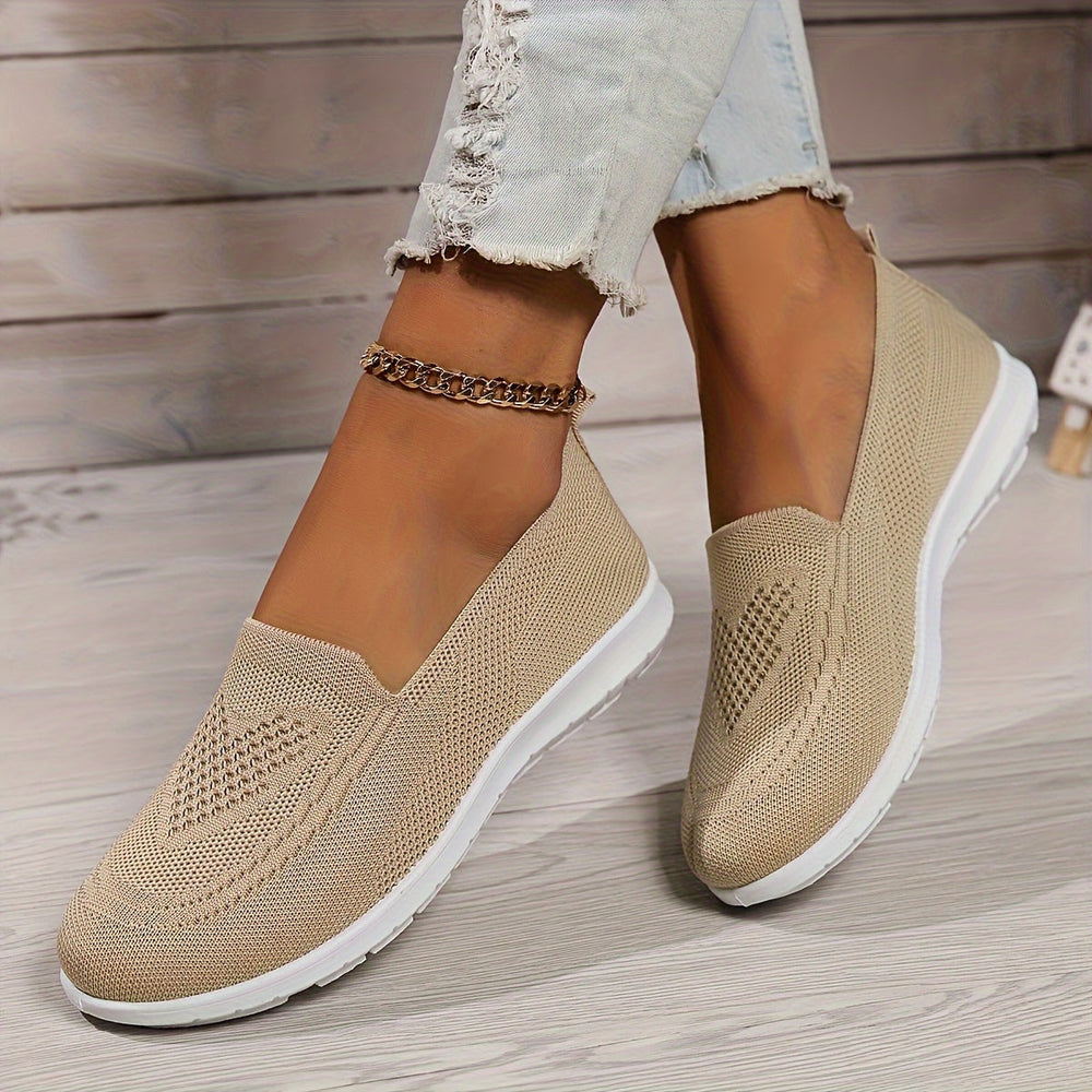 EB | Einfarbige Gestrickte Sneaker Für Damen