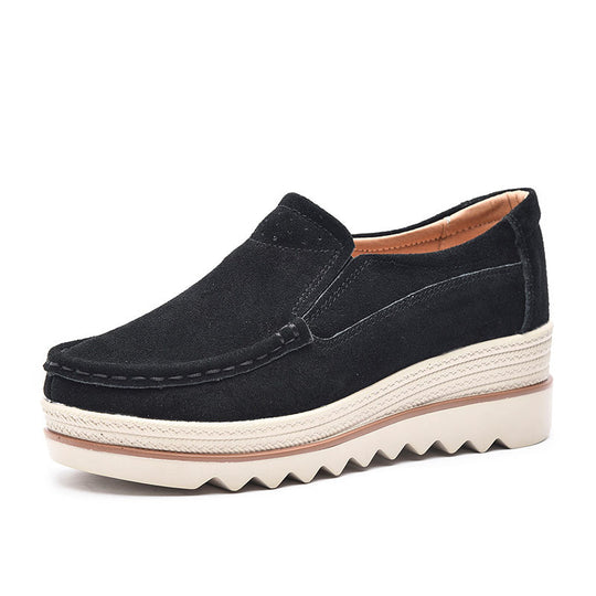 Damen Bequeme Mokassins mit modischer Plateausohle EB