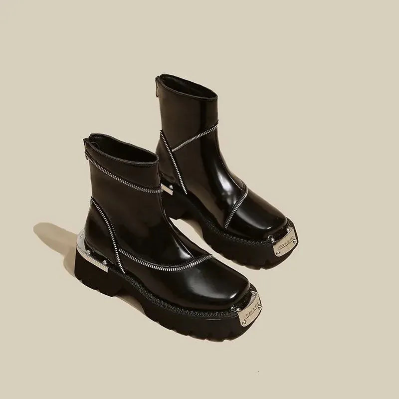 EB | Winterstiefel mit Dicker Sohle und Wasserdichtem Reißverschluss