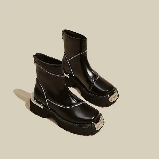 EB | Winterstiefel mit Dicker Sohle und Wasserdichtem Reißverschluss