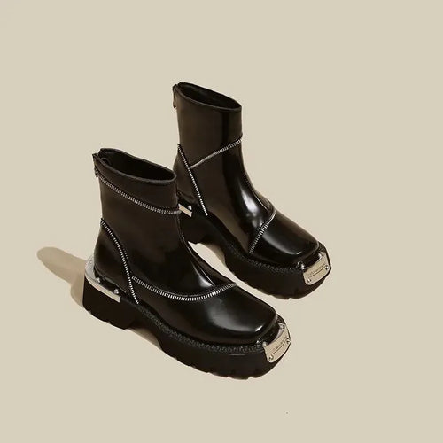 EB | Winterstiefel mit Dicker Sohle und Wasserdichtem Reißverschluss