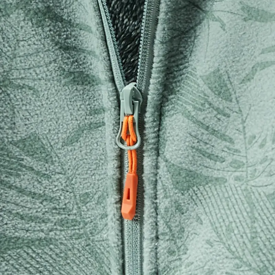 EB | Damen Outdoor Fleecejacke Winddicht mit Pflanzenmuster
