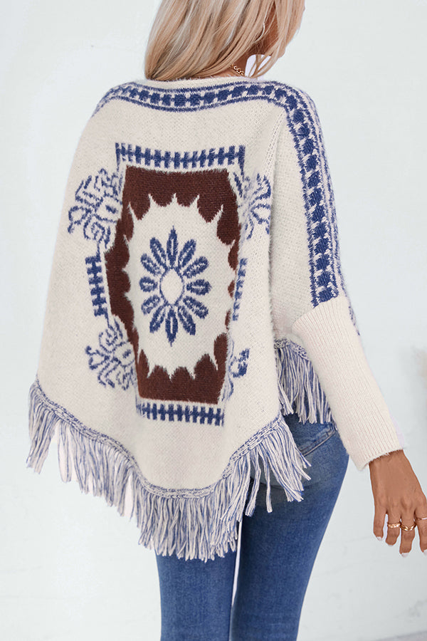 EB | Strickpullover mit Quasten-Saum