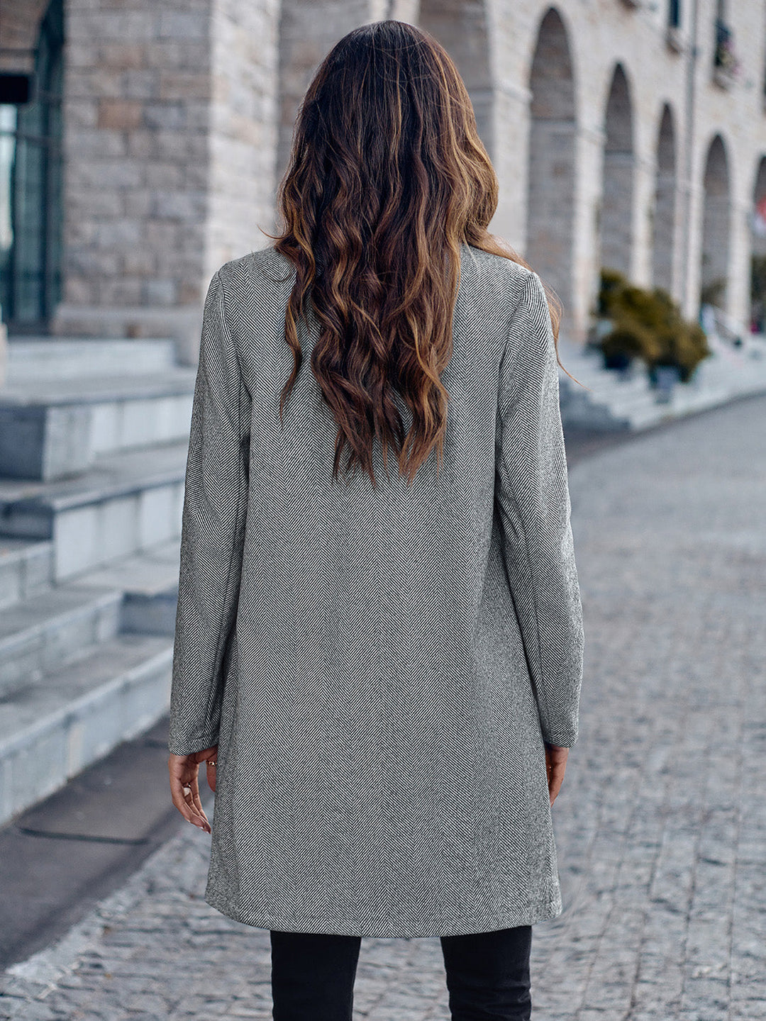 EB | Offene Vorderseite Langarm Blazer