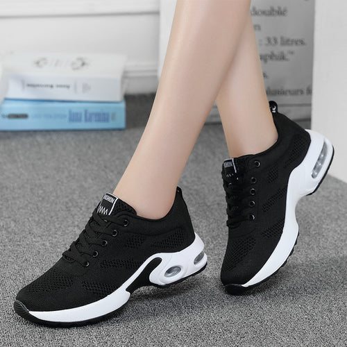 Damen nan atmungsaktive Strick-Laufschuhe mit Luftpolster und stoßabsorbierender Sohle EB