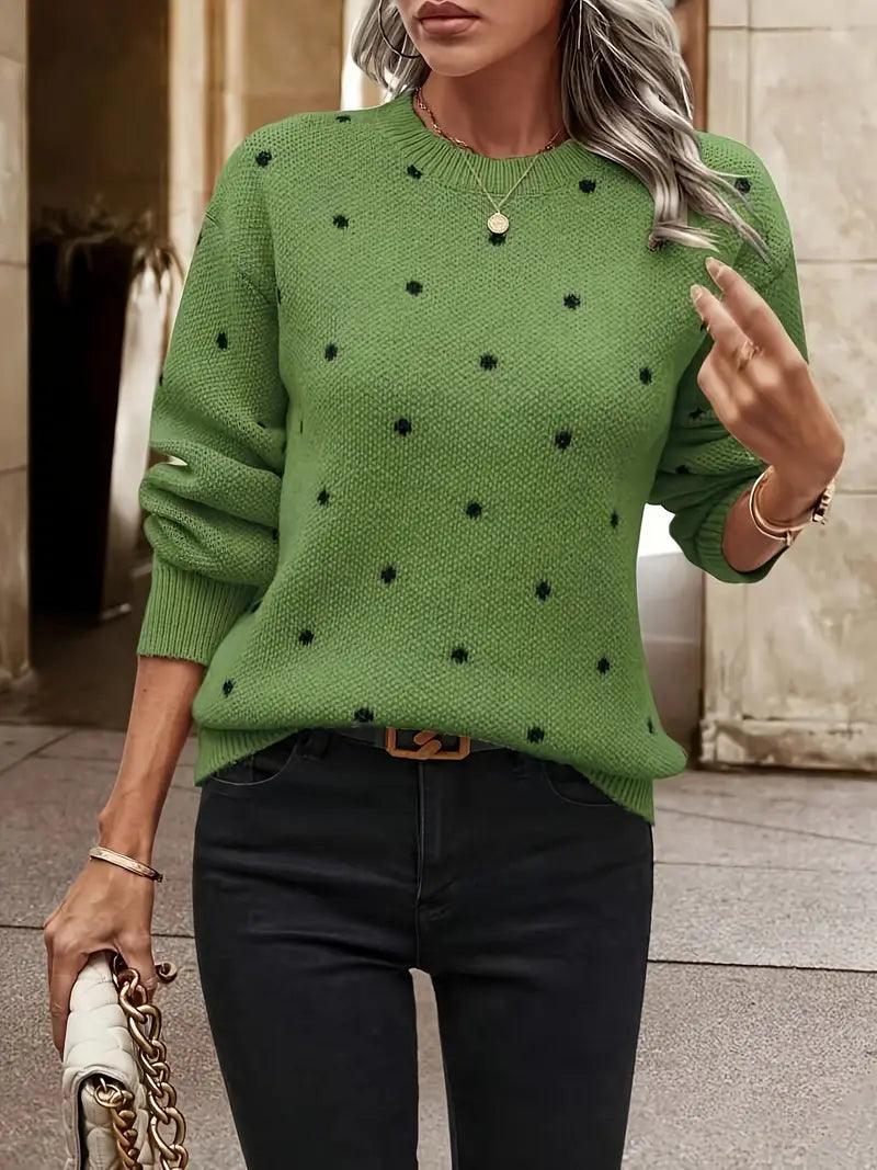 EBMode – langärmliger poker-dot-pullover