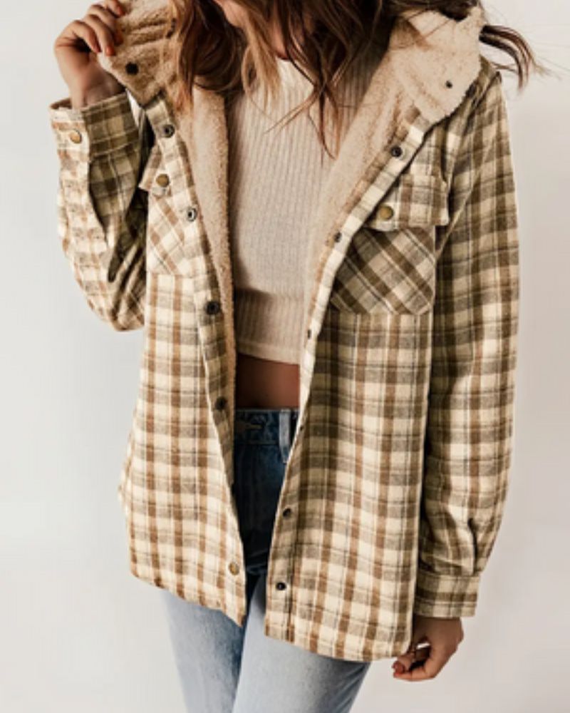 EB | Kariertes Jacket mit Sherpa Futter