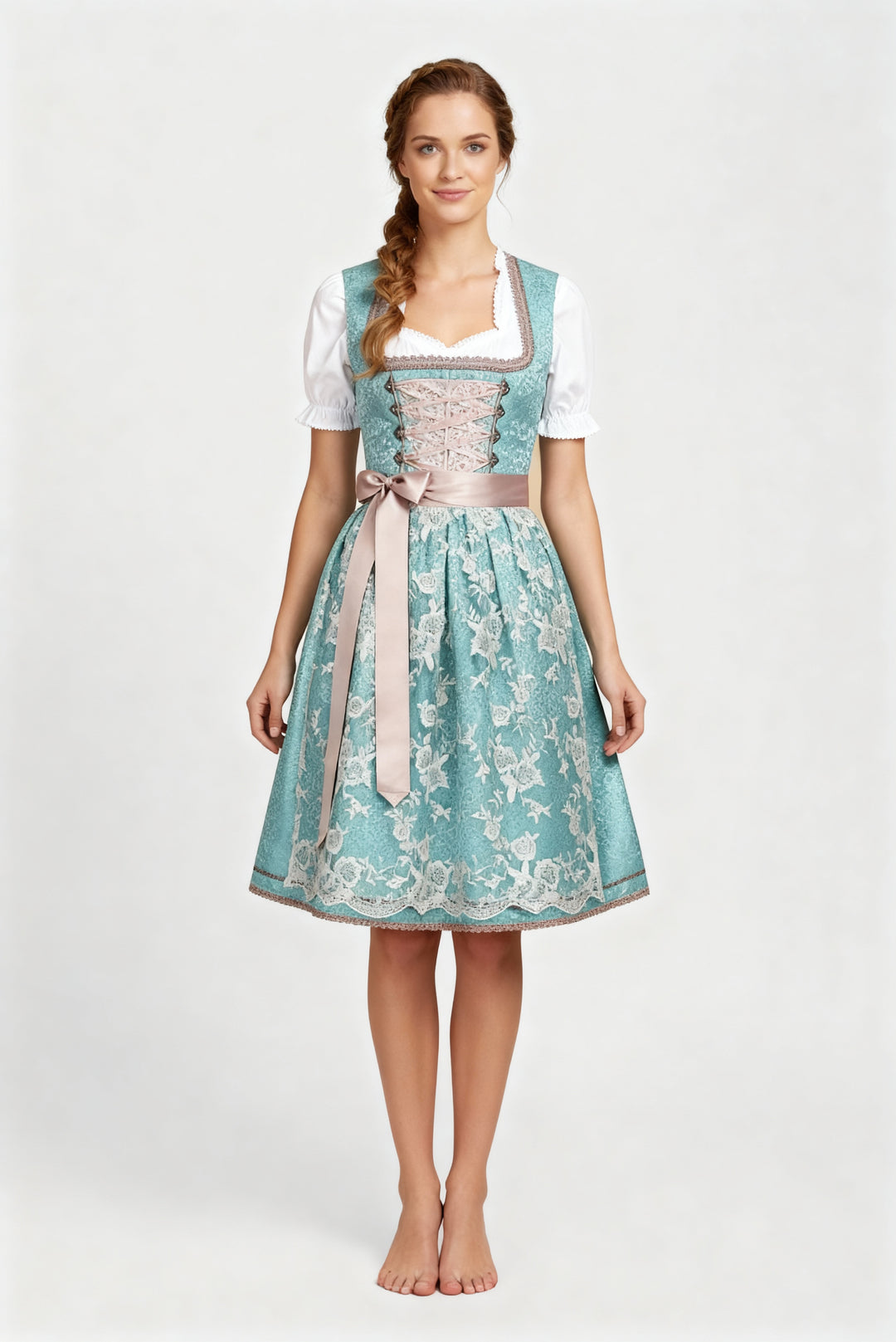 EB | Einzigartige Damen Tracht mit Schürze Perfekt für Oktoberfest
