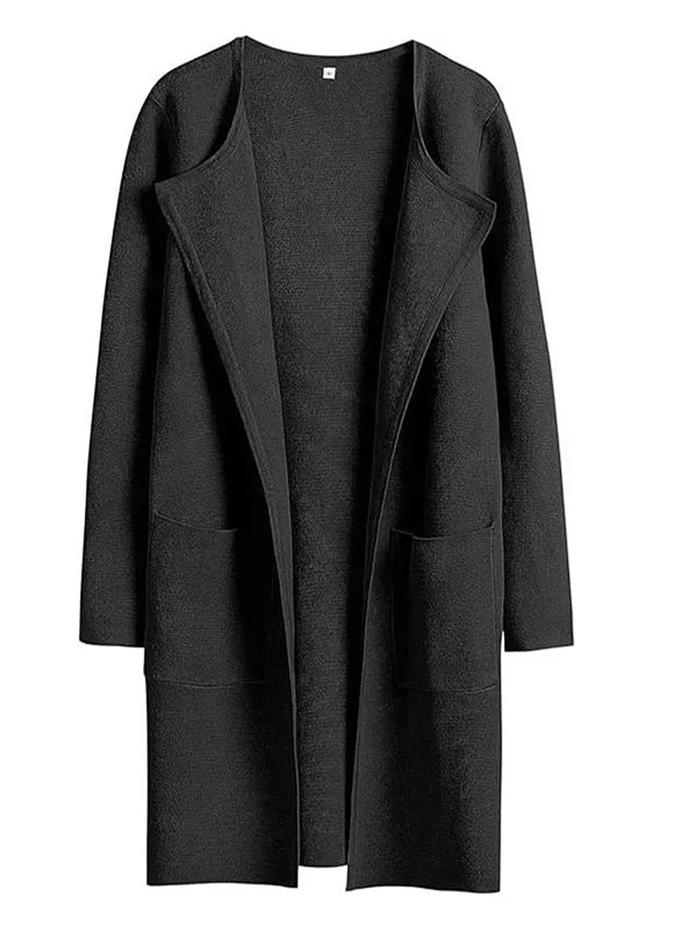 EB | Mantel Locker Schnitt Knielang Breite Revers Minimalistisches Design