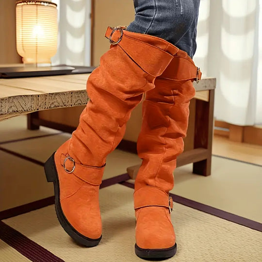 Retro-Reitstiefel aus Wildleder EB EB
